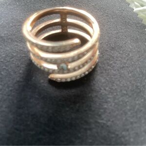 Swarovski Rose Gold Crystal Wrap Band Ring